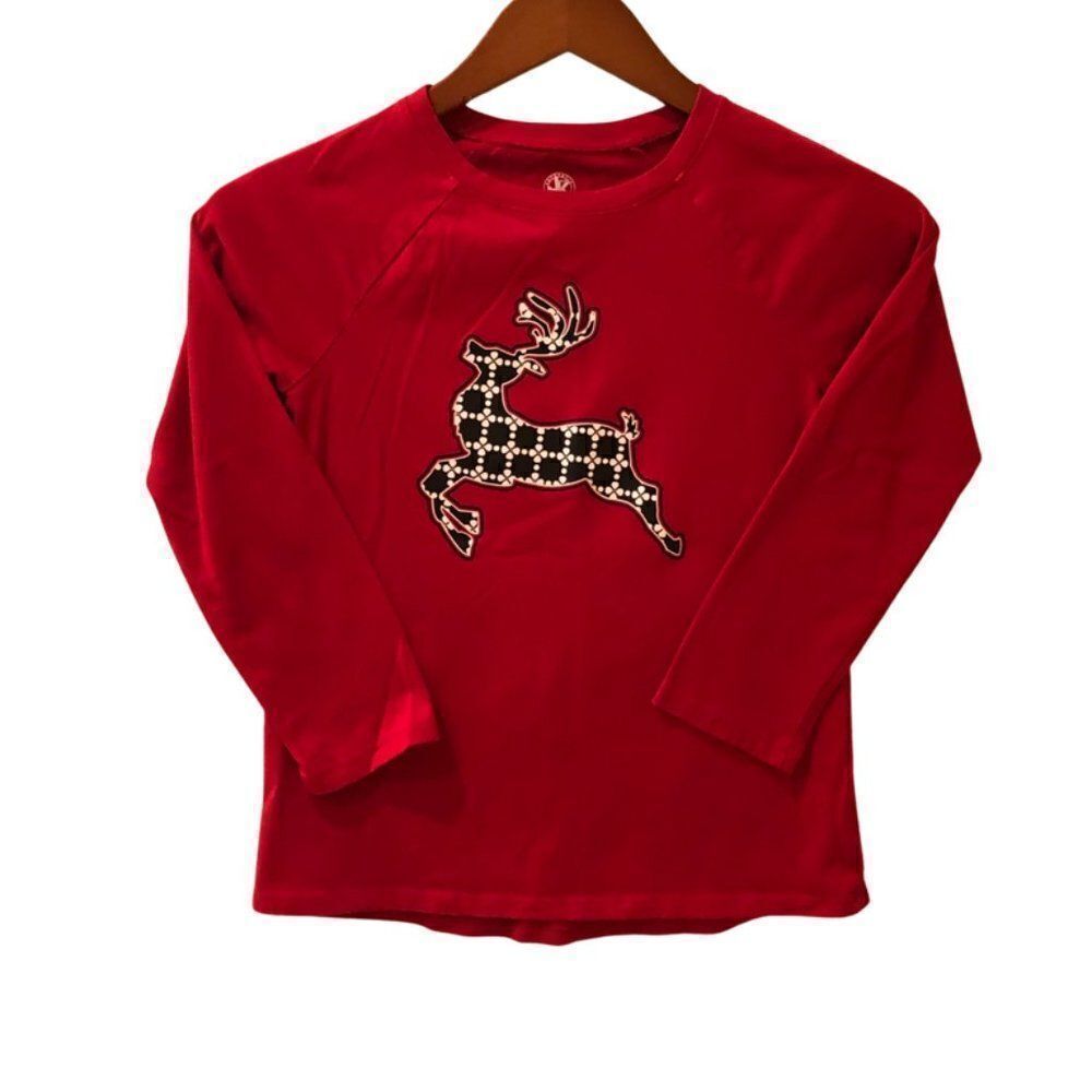 Girls Reindeer Long Sleeve Tee